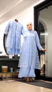 Gamis Couple Ibu Anak Perempuan Yasmin Coupel Tulle Safto Mutiara Mix Ceruty Aplikasi Payet Full Puring Hyget BISA DIBELI TERPISAH Baju Muslim Seragaman Keluarga Dress Kondangan Mewah Elegan Baju Anak Cewek Kekinian Ukuran M L XL XXL 3XL Jumbo