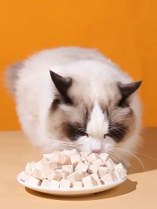 Thức ăn sấy khô cho mèo hỗn hợp 500g thịt gà lòng đỏ gan ức gà miếng thương hiệu Maeho Kimpets