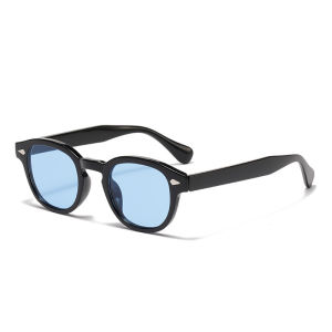 Simple Vintage Round Sunglasses Women Men 2026 Luxury Brand Design Retro Rivet Black Lens Square Sun Glasses Female UV400