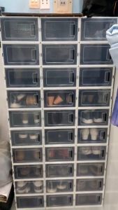 Combo 5 Hộp Đựng Giày Cửa Ngang Nắp Nhưa Cứng Kệ Tủ Đựng Giày Chịu Lực Có Lỗ Thông Hơi