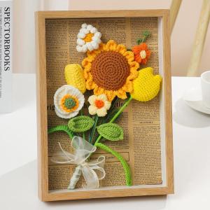 GUANGMANZHI | Handcrafted Wool Yarn Sunflower Bouquet Artificial Flowers