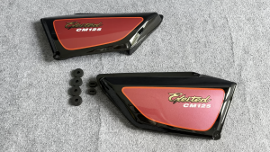 Cốp hông Honda CM125 màu đỏ đen dễ tháo lắp