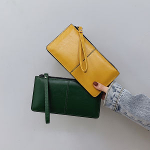 2024 New Korean Style Large Capacity Long Wallet for Women Handheld Mobile Phone Bag Card Holder Zipper Money Clip