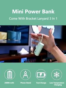 Romoss Mini Powerbank 20000mAh 2in1 iPhone/Type C Small Portable Power Bank Built in Cable PD20W Superfast charging COD