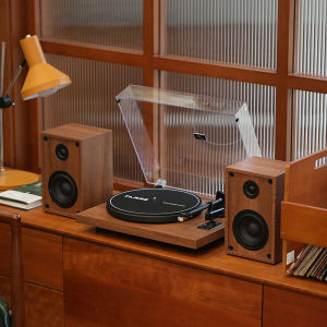Professional Level Black Vinyl Record Player LP Turntable Bluetooth Gift Separate Body Vintage Style Audio Fidelity