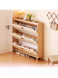 Ultra-Thin Multi-Layer Flip-Flop Shoe Cabinet Entrance Hall Integrated Storage Cabinet Home Use Utility Doorway Organizer