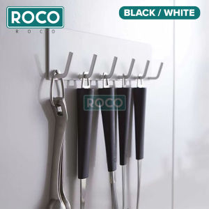 ROCO Magnetic Hanging Hook Drilless Wall Mounted Hanging Hook 浴室泡棉毛巾置架 免钻孔挂钩 Towel Hanging Rack Rak Tuala 磁吸式挂钩