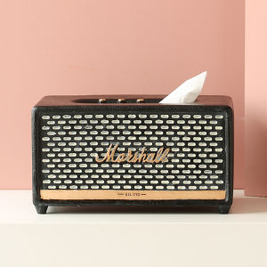 💥Dream Best🔥 American Retro Speaker Tissue Box Living Room Coffee Table Decoration Light Luxury Tissue Box Decoration Storage Box