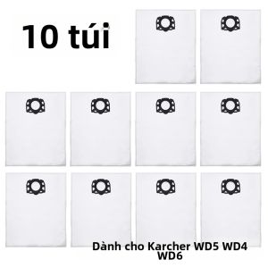 Thay Thế Túi Đựng Bụi Cho Máy Hút Bụi Robot Karcher KFI 357 KA 40 MV4 MV5 MV6 WD2 WD3 WD3s WD4 WD5 SE4001 SE4002 Chất Liệu Vải Nhựa ABS