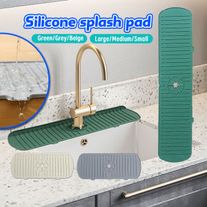 [SG Ready Stock] Sink Silicone Faucet Mat Countertop Drainage Mat Kitchen Bathroom Sink Splash Guard Draining Water Mat