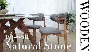 Natural Crystal Stone Round Table 80cm Lazy Susan130cm/150cm Top with Wooden RT Leg