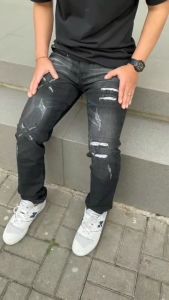 Celana Jeans Panjang Pria Manrock Distro Sobek Lutut Robek Ripped XX Slimfit Stretch Terbaru