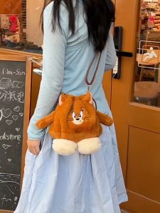 กระเป๋าสะพายไหล่ กระเป๋าถือ แบบนิ่ม ลายการ์ตูนตุ๊กตาน่ารัก สําหรับเด็กผู้หญิง