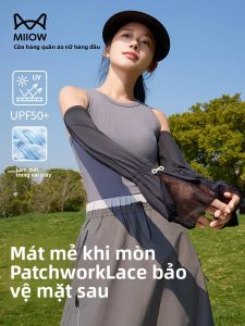 Miiow | Lace Ice Sleeve Womens Sunscreen Loose Summer Bicycle Riding Arm Protector UPF50+ UV Protection Half Finger Gloves MiiOW Brand