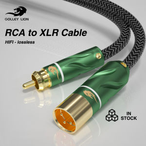 GOLLEY LION Unbalanced RCA to XLR Audio Interconnect Cable XLR 3-Pin Male to RCA Male Speaker Cable for AV receiver to Amplifier
