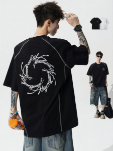 SZON | Trendy Circle Print Cotton T-Shirt
