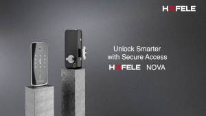 Hafele Nova Rim Digital Door Lock | Bluetooth App Access | Free Installation | 2+1 Year Warranty