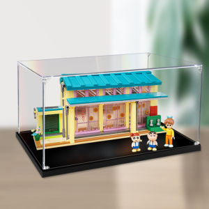 Acrylic Display Storage Box for Keepplay Crayons Doraemon Nursery Figurines Transparent Dustproof Cartoon Anime Model Case