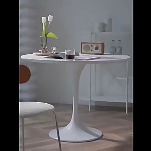 THEATT Coffee Table Dining Table Circle Table Living Room Balcony Round Coffee Table Simple Leisure Table Sofa Side Table