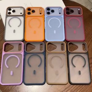 Luxury Magnetic Matte Translucent Case For iPhone 18 17 16 15 14Plus 13 12 Pro Max Air 11 For Magsafe Hybrid Shockproof PC Cover