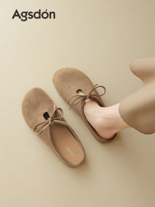 Agsdon Womens Platform Birkenstock Slippers Fall Outdoor Wear-Resistant Cute Ugly Shoes Casual round Toe Flat Heel