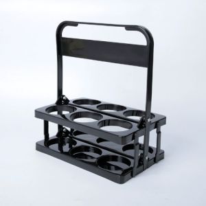 Creative Six Bottle Portable Beer Rack Plastic Beverage Basket Portable Foldable Cocktail Storage Basket Camping Beverage Rack
