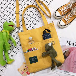 Large Capacity Canvas Tote Bag Womens Crossbody Japanese Style Artistic Versatile Ins Handheld College Student Class Handbag Winter