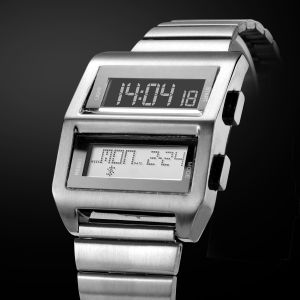 MEGIR Retro Cyberpunk Driver Electronic Watch for Men Sports Wristwatch with Electronic Movement Stainless Steel Strap 0324