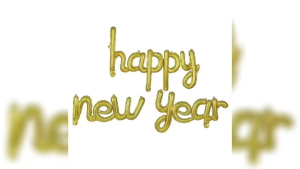 Happy New Year Foil Balloon Set Cursive Gold Design for New Year Party Decoration Balloons Elevate Your Celebrations
