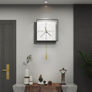 Minimalis Nordic siri jam dinding jualan panas rumah ruang tamu bisu jam mudah Retro kreatif hiasan dinding persegi 55*32cm