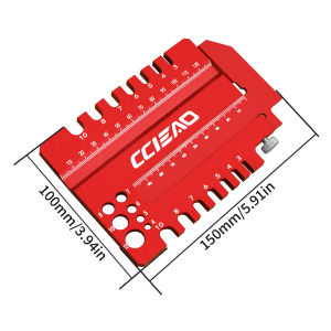 New Alloy Woodworking Multi-Tool: 4-in-1 Drill Guide Positioning Jig Measuring Ruler & Marking Gauge for DIY Carpentry