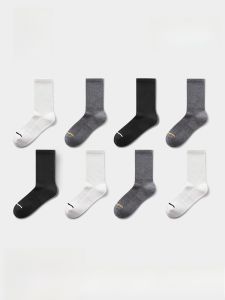 HLA | Tất cotton thoáng khí kháng khuẩn giảm sốc dài đến bắp chân cho nam HLA Tất thể thao mùa thu 2023 Tất lưới thoáng khí