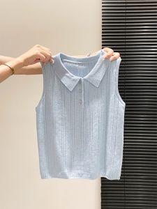 LUOSHAO | Unique Slim Fit Sleeveless Knitted Top