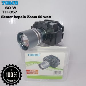 Senter kepala zoom 60 watt TORCH / Head Lamp Led 60 Watt Super terang