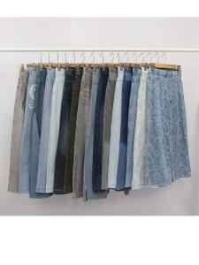 กางเกงยีนส์ขากว้างเอวยางยืดสำหรับเด็กผู้หญิง ฤดูใบไม้ผลิและฤดูใบไม้ร่วง ทรงบาง กระเป๋าปลอม ผ้าฝ้ายผสมโพลีเอสเตอร์