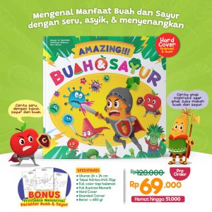 Buku Anak Amazing!!! Buah dan Sayur Hard Cover Ziyad Books