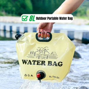 8L Outdoor Folding Portable Water Bag Thickened Food Grade Water Storage Bag Camping Emergency Supplies Water Container