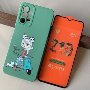 เคส Samsung Galaxy A13 4G ขนาด 6.6 นิ้ว Case กันกระแทก ปกป้องกล้อง TPU นิ่ม และ ฟิล์มกระจก นิรภัย กันรอย เคส ลายการ์ตูน แฟชั่น กันลื่น เคสมือถือ ซัมซุง