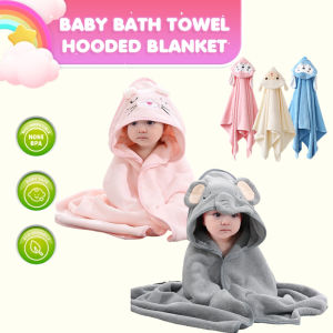 Animal Hooded Bath Towel Soft Beach Swimming Washcloth for Kid Coral fleece Towel