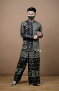Setelan Koko dan Sarung Celana / Baju Pria Lengan Panjang / Model Terbaru / Bisa COD