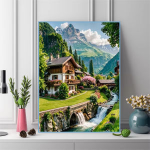 Mountain Tree House Jigsaw Puzzle 500/1000/1200/2000PCS DIY Craft Hobby Relaxing Game Home Decor Gift Frameless