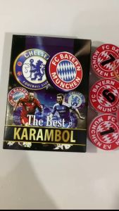 Biji Karambol Biasa Tebal 5 mm Motif Chelsea Bayern Munchen / Random | Koin Krambol Satu Lapis Original | Keping Kerambol 5mm | Coin Carambol Carrom Games