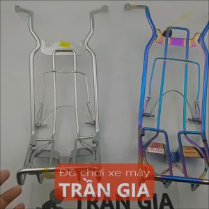 Baga giữa xe Honda Wave Blade 110 gác baga trước chở đồ inox titan 7 màu 10 ly
