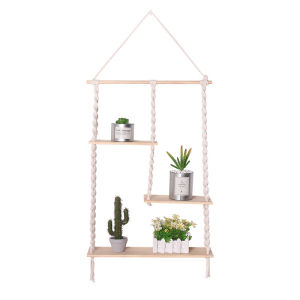 Decorative Hanging Shelf with 3 Levels