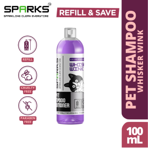 Sparks WHISKER WINK Aloe-Infused Pet Shampoo & Conditioner - Antibacterial Hydrating Spa Formula