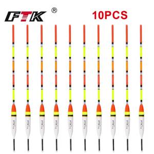 Phao Câu Cá FTK 10 Chiếc Làm Từ Gỗ Thông Barguzinsky 3g/4g/5g Bộ Dụng Cụ Câu Cá Chép Phao Đứng Đuôi Dài