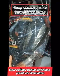 Variasi Tutup Radiator Vario 125 150 / Tutup Kipas Honda Vario 125 150 Adv Pcx - Aksesoris Vario 150 Cover (Chrome Gold/Merah/Polos)