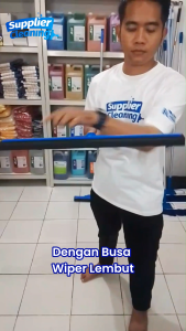 Wiper lantai Import Soft Eva Biru / Floor Squeegee / Sapu Dorongan Air / Tarikan Air Karet