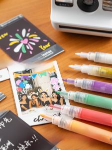 Waterproof Quick-Drying Acrylic Marker Pen Hard Head Instant Photo Paper Dye-Resistant Graffiti Pen DIY Memo Pen Oil-Based Single-Head