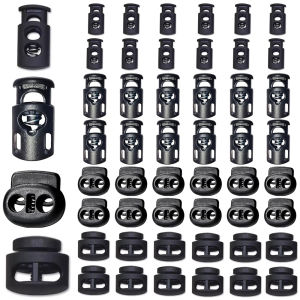 10Pcs Single/Double Hole Cord Lock Stopper For Sportswear Shoes Backpack Drawstring Paracord Rope Spring Toggle Clasp Accessory